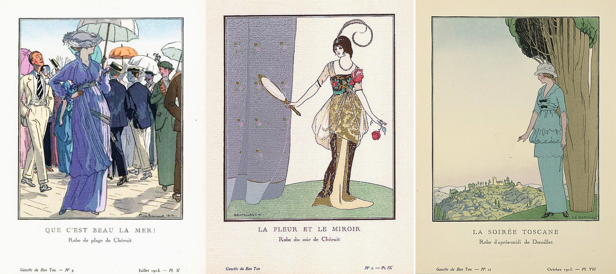 Иллюстрации из «Gazette du bon ton», 1912-13