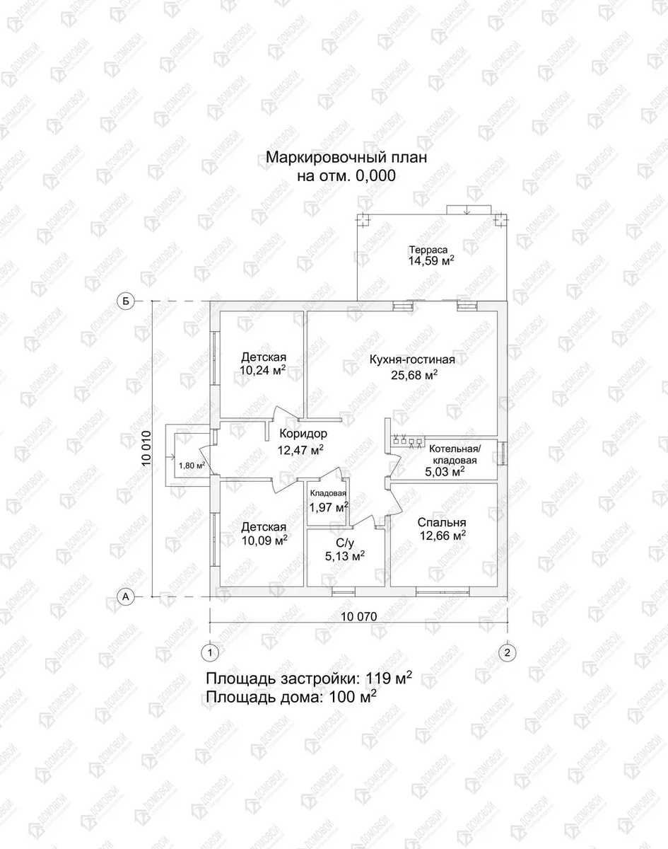 Чертёж-планировка Д-238 (конечная планировка корректируется индивидуально под каждого клиента)