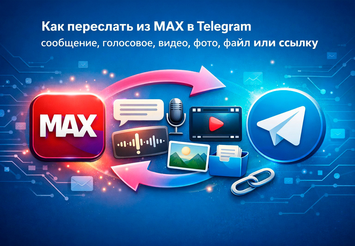 Как переслать из макс в телеграмм