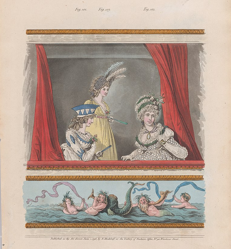 Иллюстрация из "Gallery of fashion", 1796