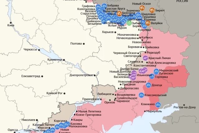    Карта боевых действий в зоне СВО на 17 апреля 2026 года