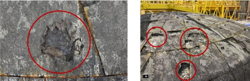  📷    Повреждения теплозащитного экрана миссии Artemis I