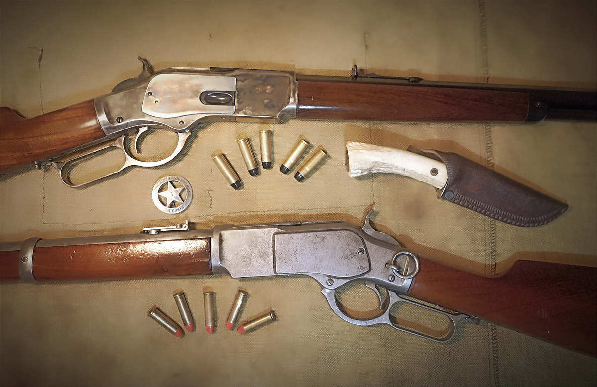 Сверху Original Hege Uberti 1873, кал. 44-40 WCF, снизу Uberti 1873, кал. 38SPL / 357MAG