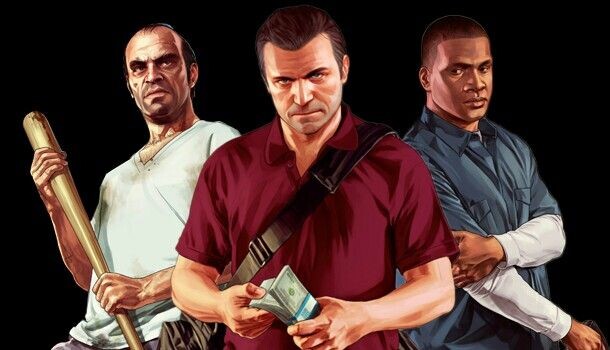Три главных героев в ГТА5