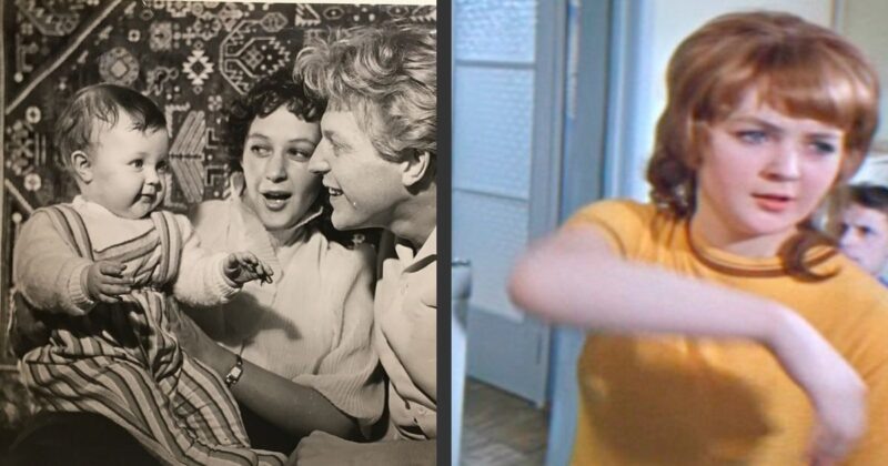    Олег Стриженов с женой Марианной и маленькой дочерью Натальей