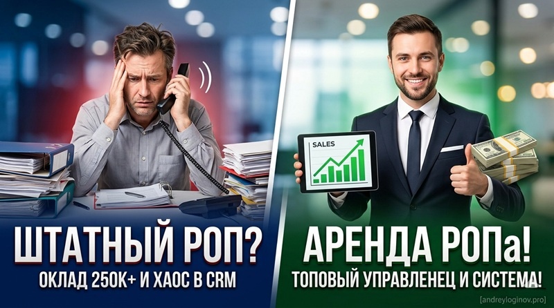 Аренда РОПа и построение системного отдела продаж. Как найти руководителя отдела продаж и увеличить выручку без найма в штат. Методика кратного роста от эксперта Андрея Логинова.