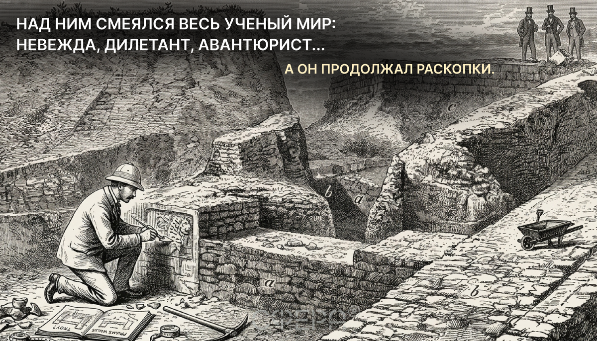 Генрих Шлиман раскопал-таки Трою – город, который все считали вымыслом, красивым мифом