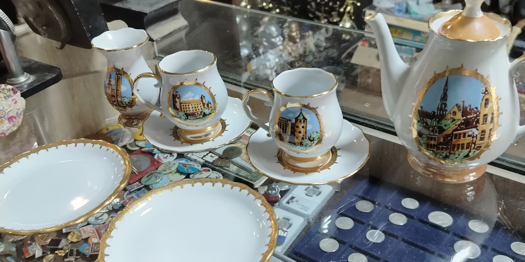 Сервиз Vakars (Вакарс) - вечер. Старая Рига и хрустальный бокал....