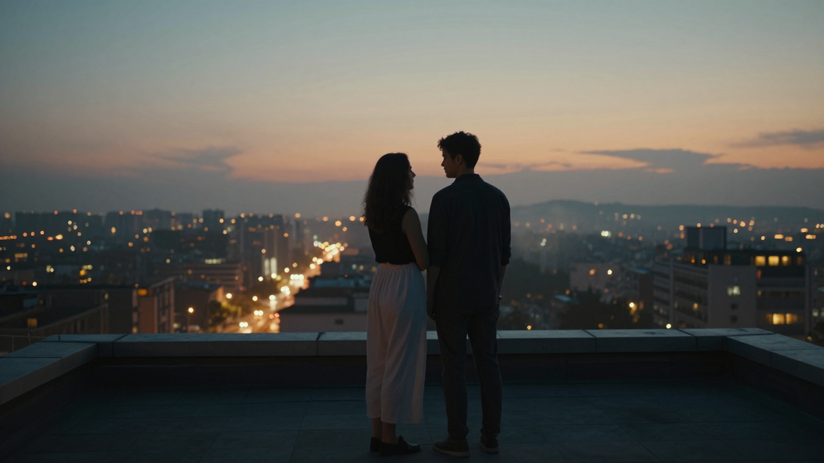 Вечер на крыше