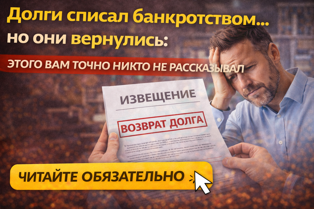 Долги списали банкротством… но они вернулись: этого вам точно никто не рассказывал