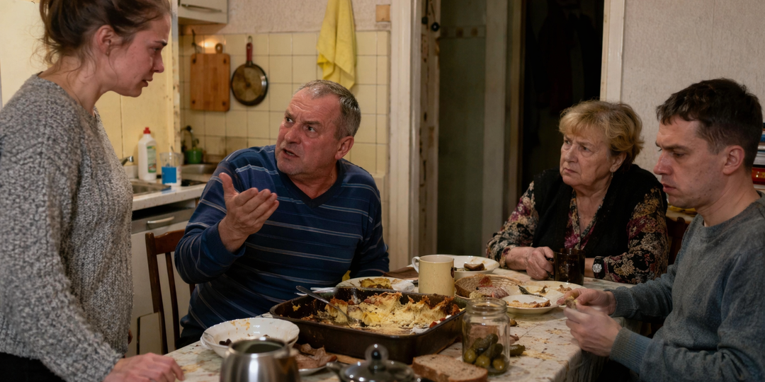 - Вот, значит, как ты это видишь, - перебил муж. - По-твоему, всё съели моя мама и брат?