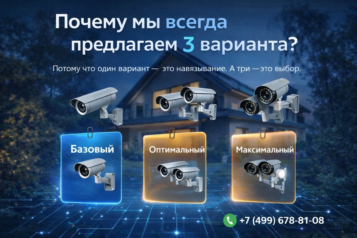 Почему мы всегда предлагаем 3 варианта? Потому что один вариант — это навязывание. А три — это полноценный выбор.