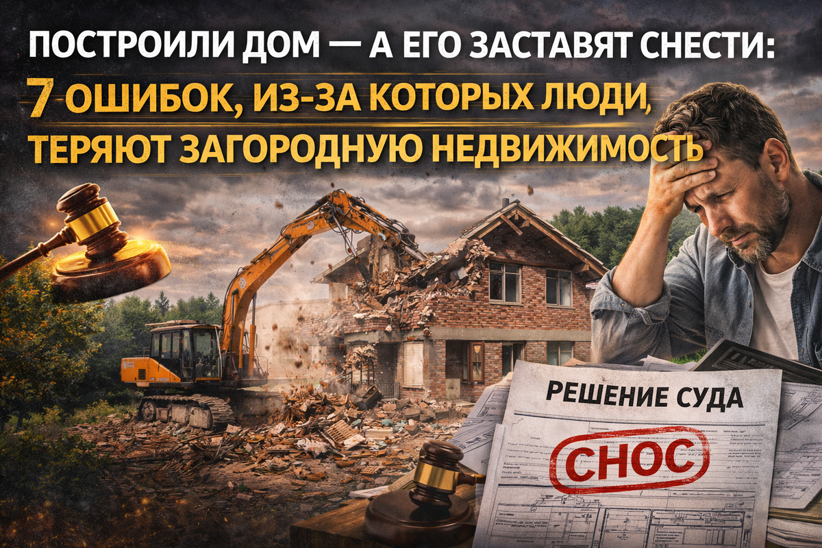 Построили дом — а его заставят снести: 7 ошибок, из-за которых люди теряют загородную недвижимость