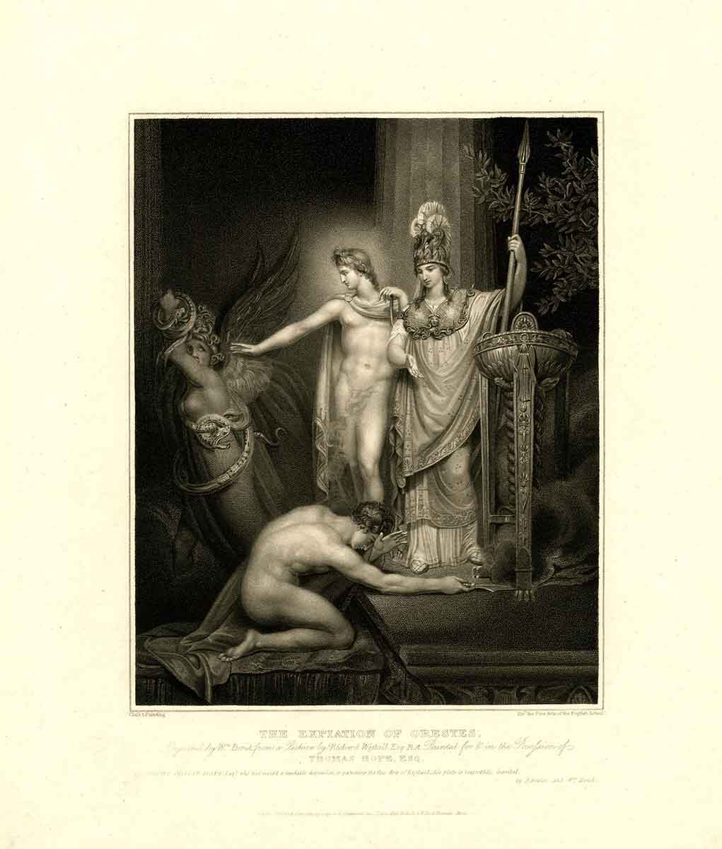 Картина Уильяма Бонда «Искупление Ореста», 1810 год. Источник: Британский музей.