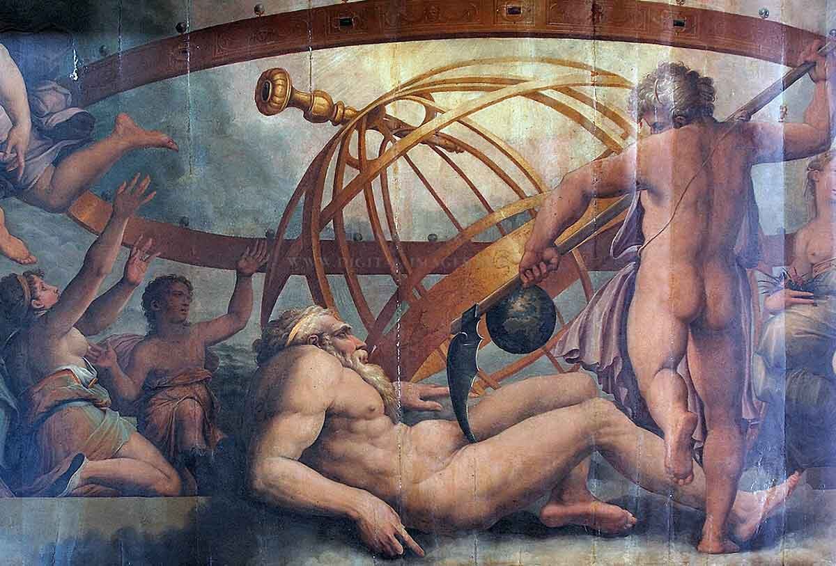 Картина «Увечье Урана Сатурном» Джорджо Вазари и Кристофоро Герарди, XVI век. Источник: Музей современного искусства (USEUM).