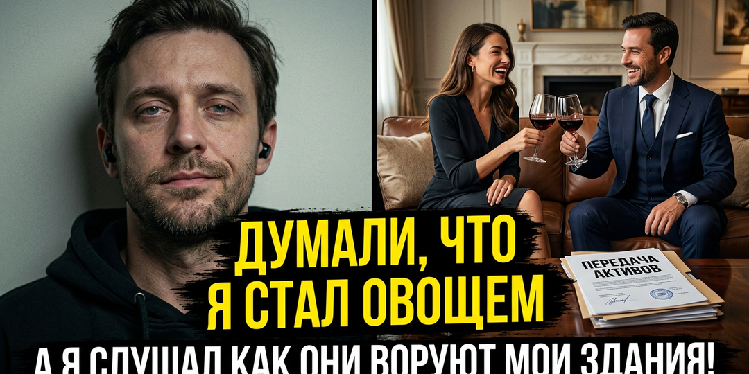 Жена думала я стал "овощем" от выгорания. Она с любовником делила мои здания при мне, не зная, что я в полном уме и тайно вешаю на них долг.