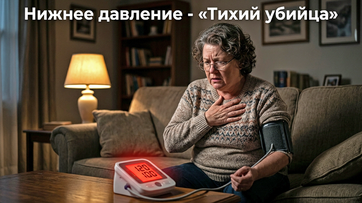💥 Нижнее давление — забытый «тихий убийца». Почему тонометр показывает 120/100, и как ваши любимые таблетки добивают сердце