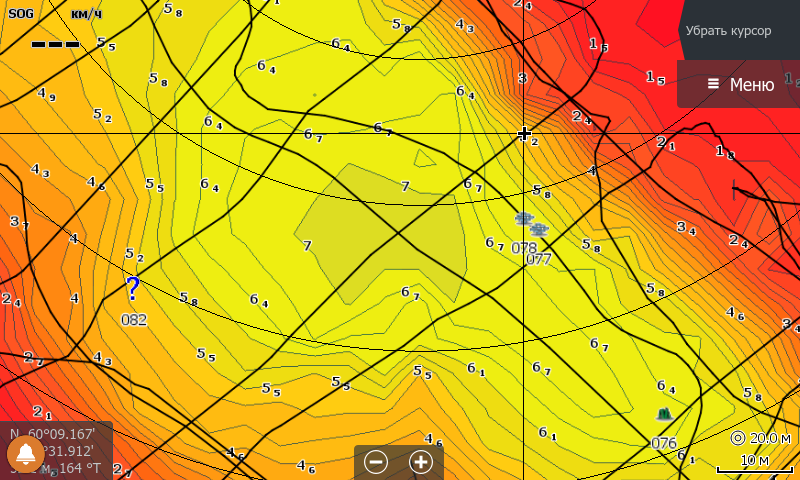 На данный момент - это самое глубокое место озера Вероярви. Это вдоль Озёрной улицы.
Судя по ровной площадке на дне - это котловина заполненная илом.