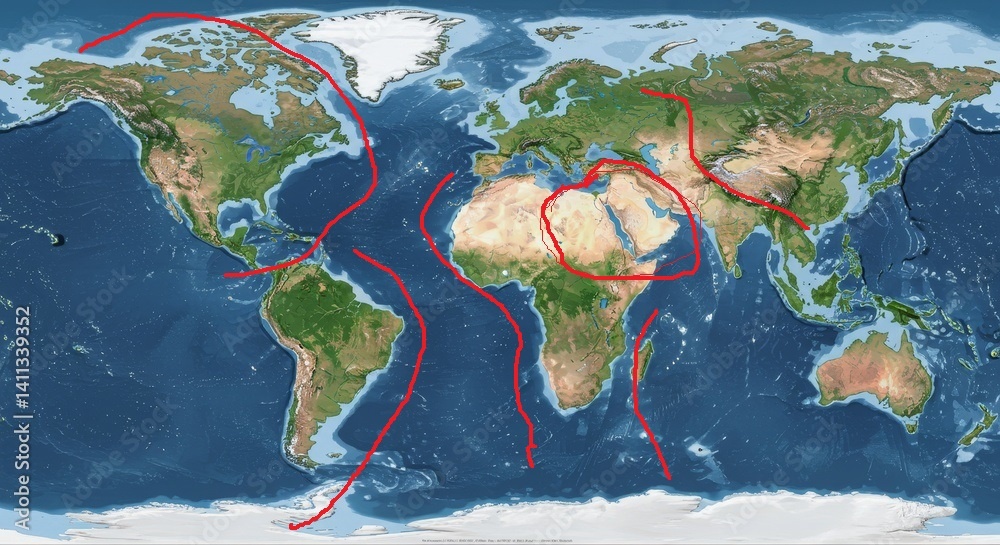 Карта Земли, картинка из Интернета