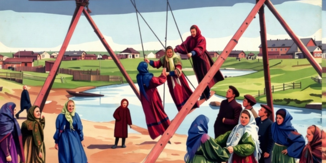 Качели – детское развлечение? Нет, древний обряд