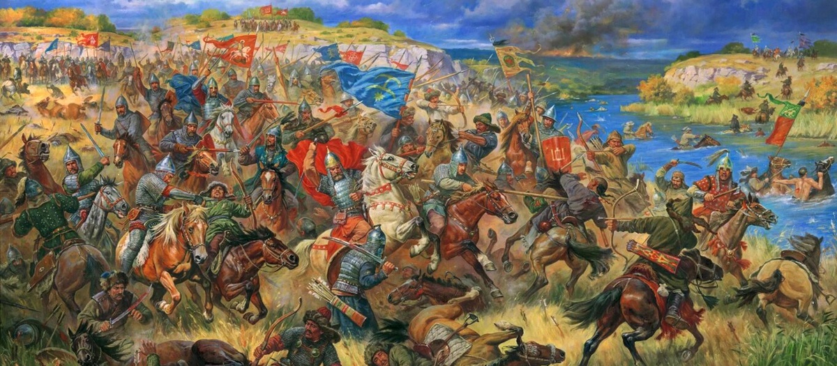 Битва на реке Воже (картина Артура Орленова). © wikipedia.org