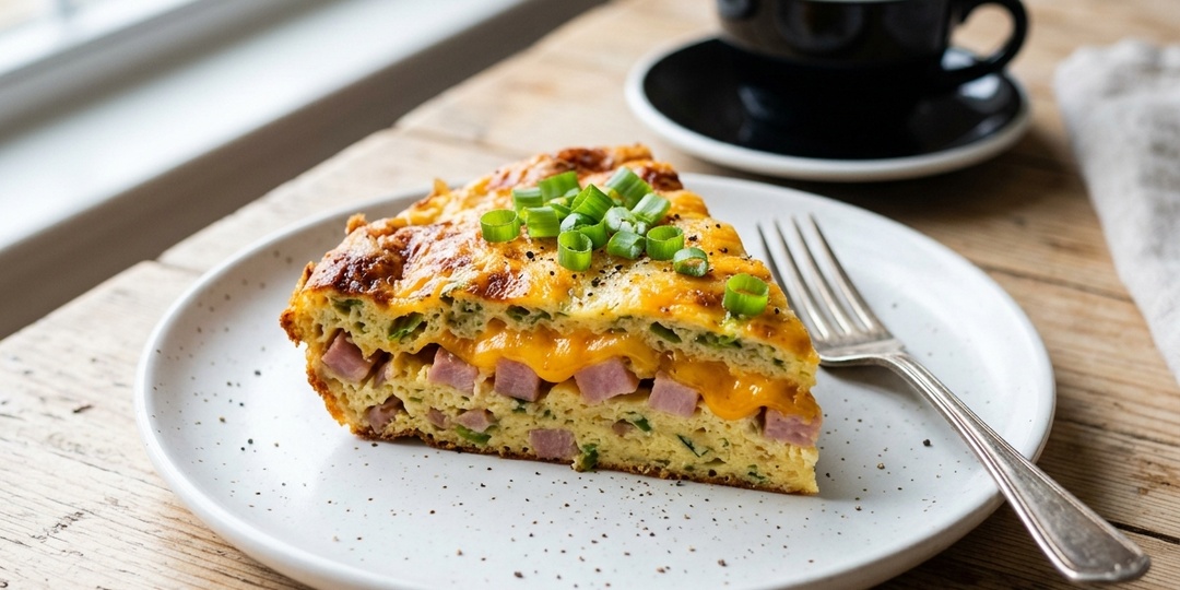 Кето-блин с ветчиной и сыром из духовки — 5,6 г углеводов