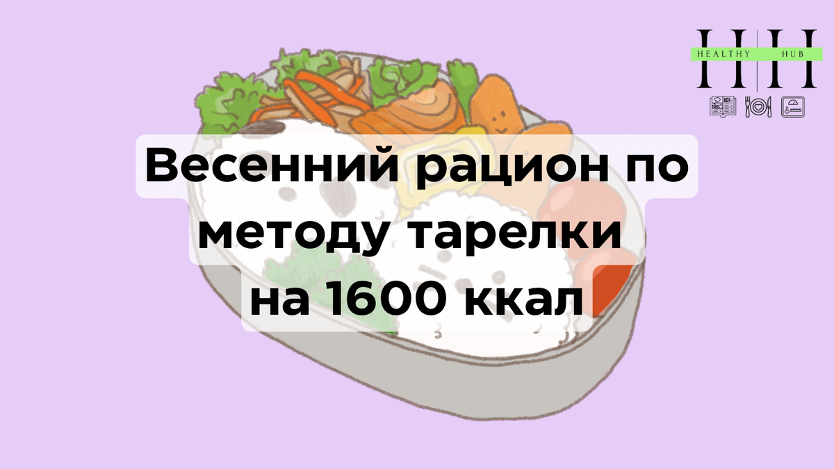 Рацион на неделю на 1600 ккал по методу тарелки