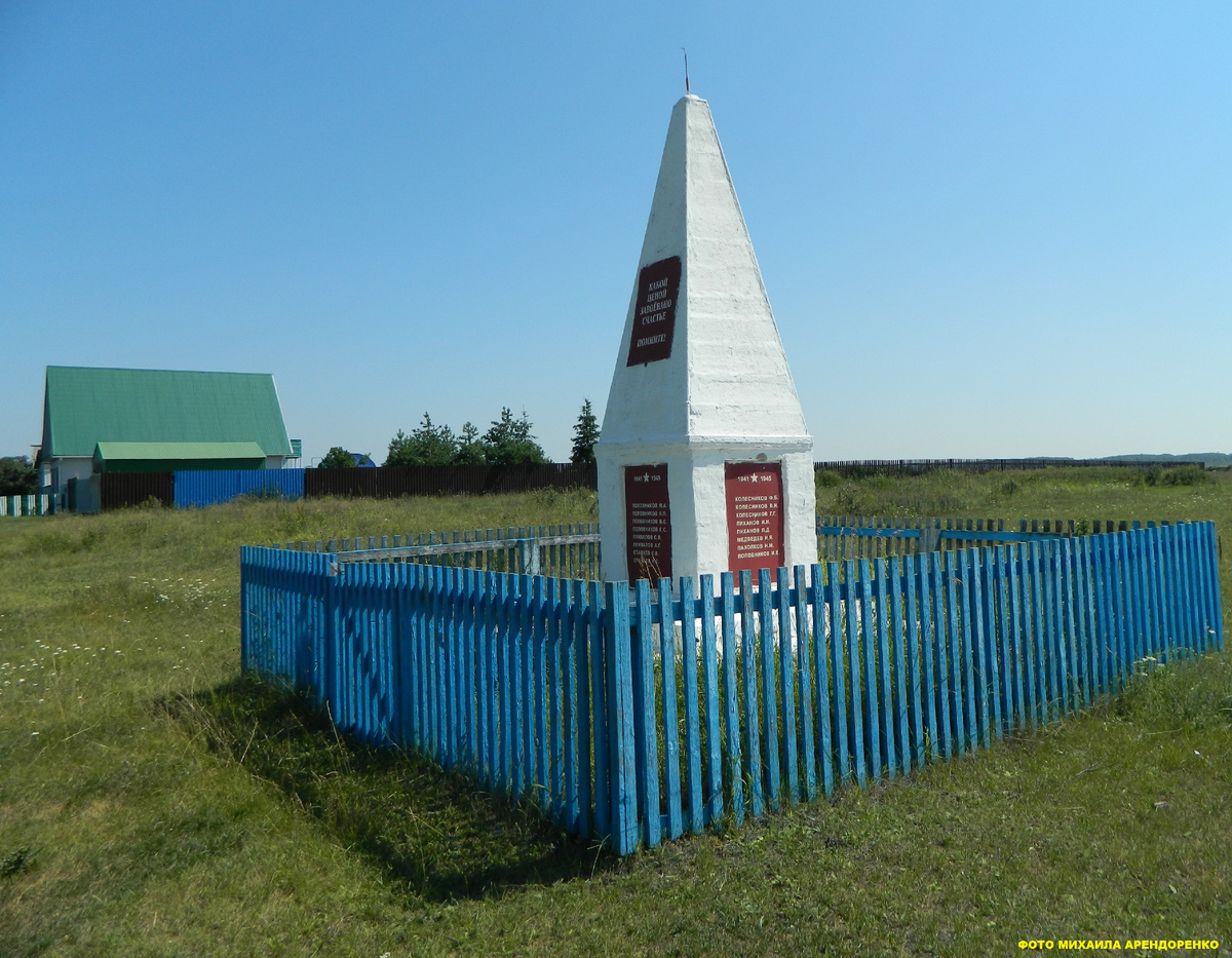 Деревня Коклягина Упоровского района. Памятник воинам Великой Отечественной войны. 19.07.2022 г.