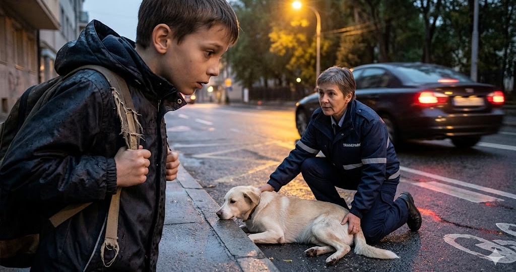 Женщина-водитель автобуса забрала чужую собаку к себе — потому что мальчик на обочине не плакал, а молчал
