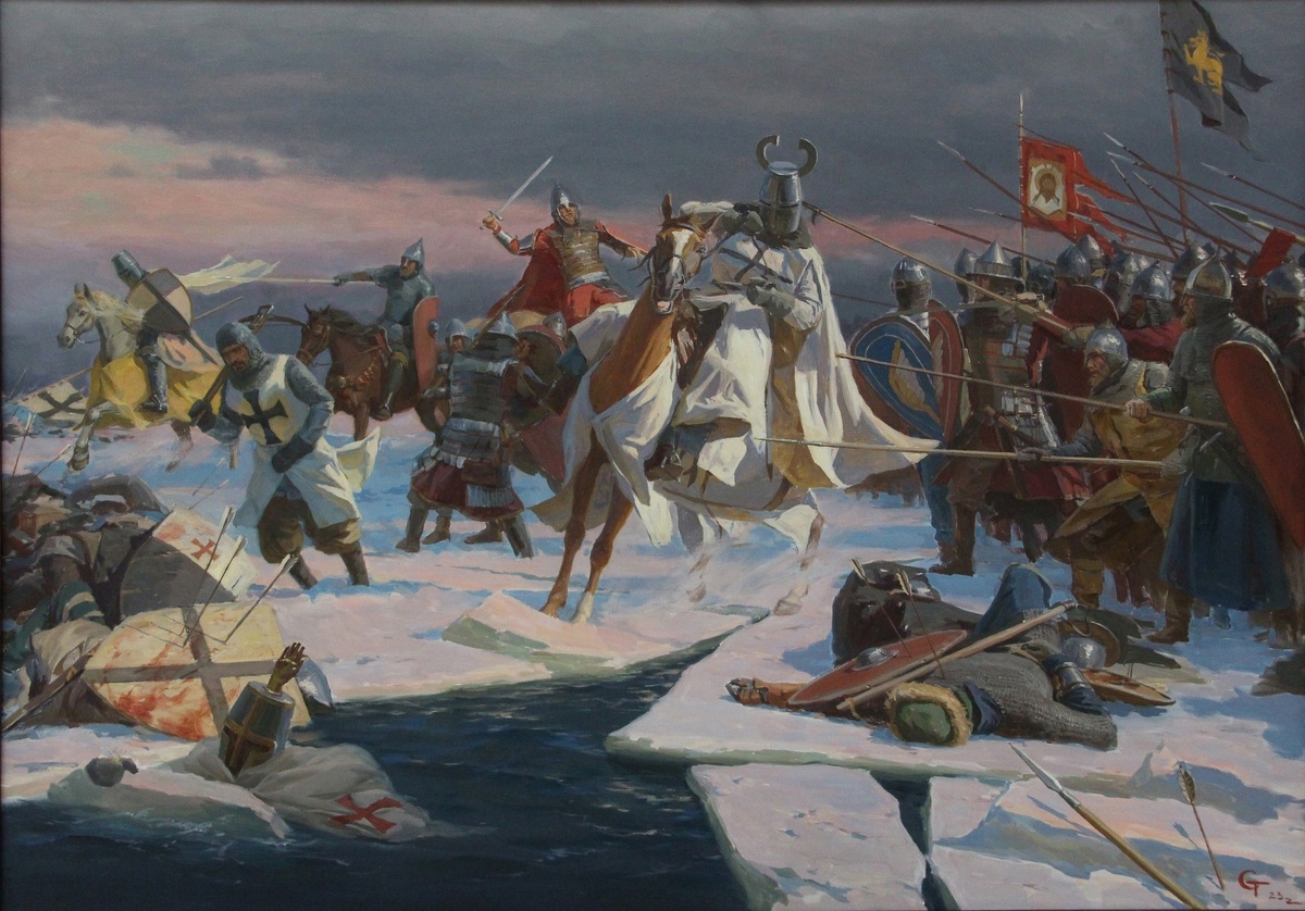 Трошин Сергей Николаевич,1986 г.  Российский художник.  Ледовое побоище 1242 г