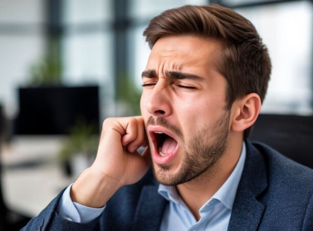  Зевающий на рабочем месте
