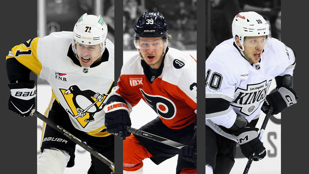    Евгений Малкин, Матчей Мичков, Артемий Панарин. Getty Images