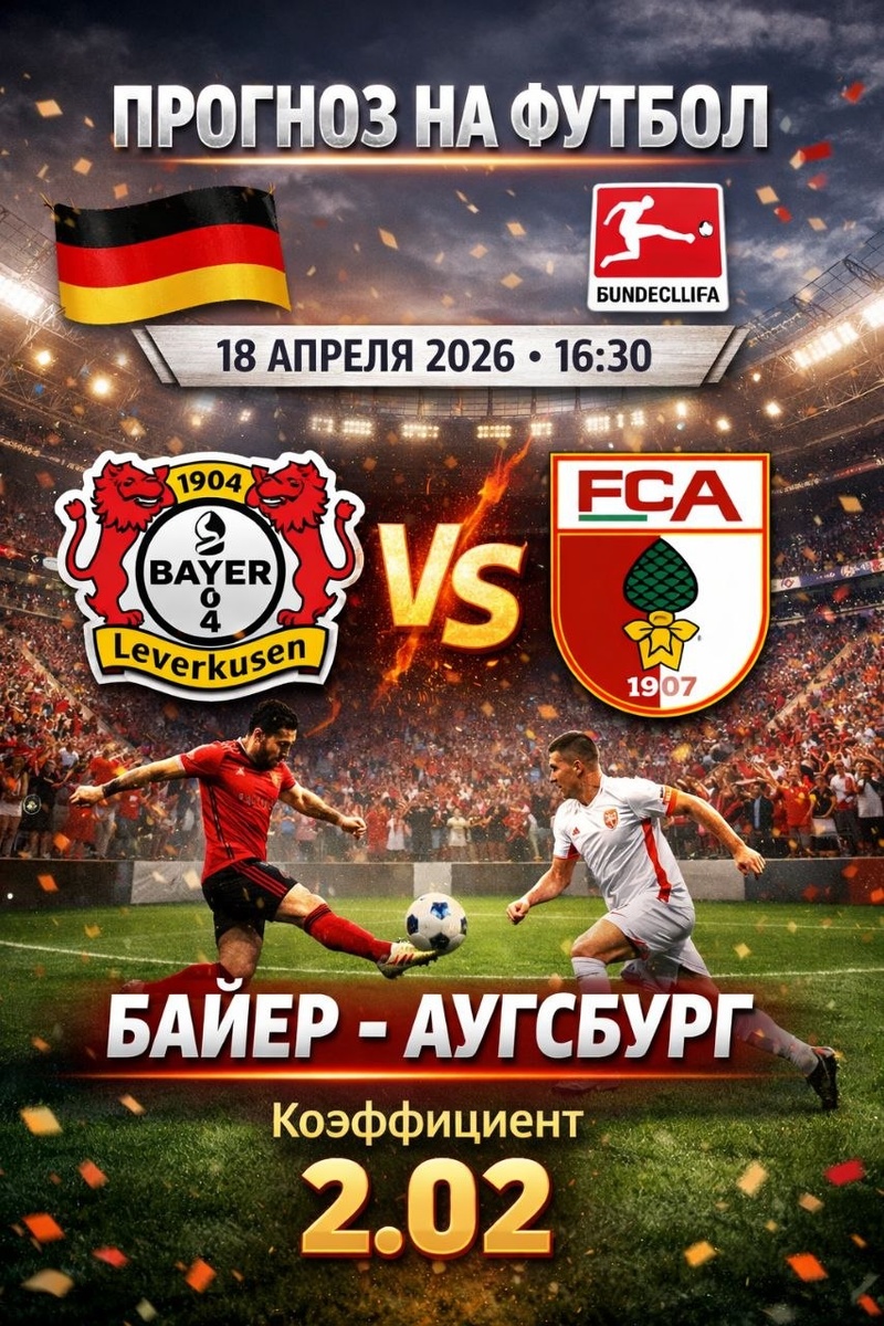 Байер — Аугсбург прогноз на футбол.