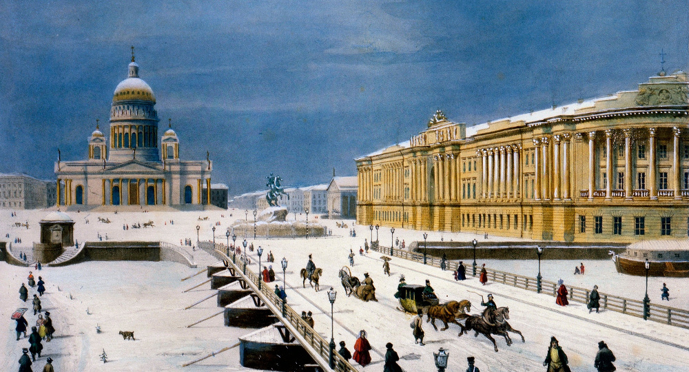 Наплавной Исаакиевский мост: история первого моста через Неву
