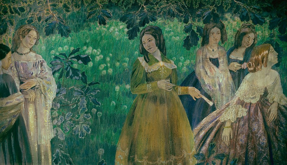 Виктор Борисов-Мусатов. Изумрудное ожерелье. 1903-04