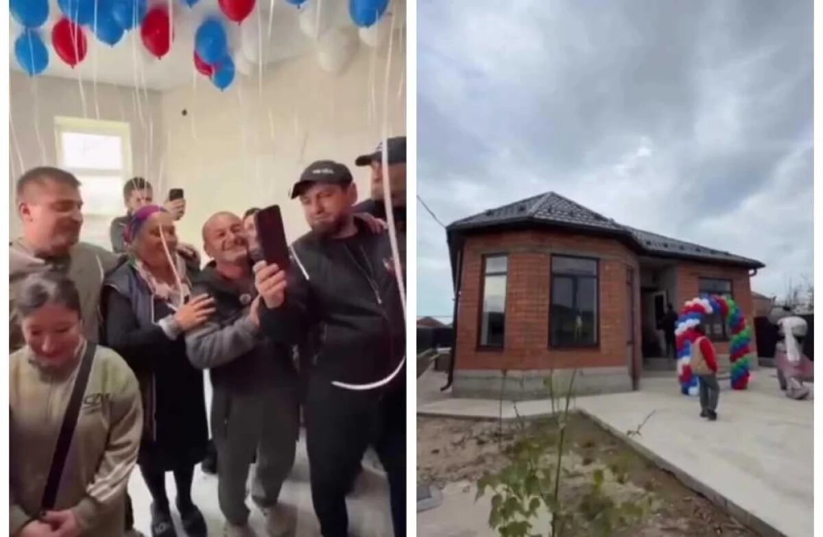    Одна из семей уже заехала в новый дом, поблагодарив своего мецената за щедрый подарок.