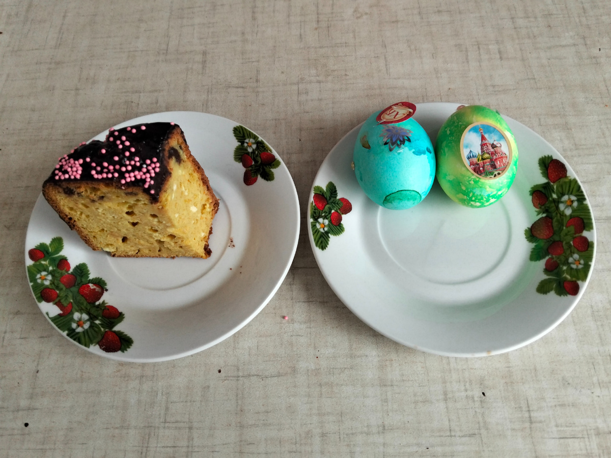 Кулич и яйца