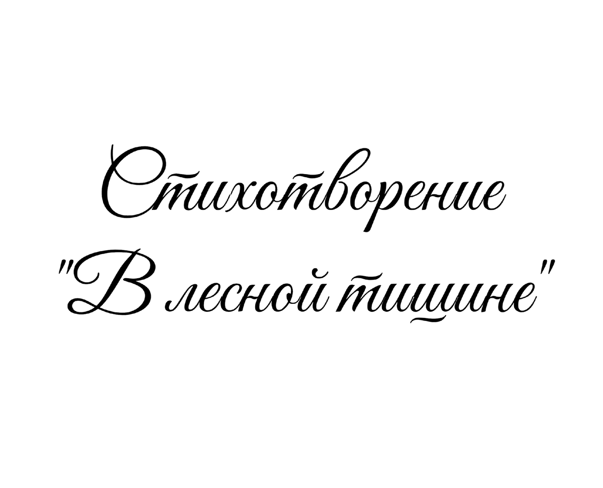 Стихотворение «В лесной тишине», поэтесса Татьяна Мишкарева 