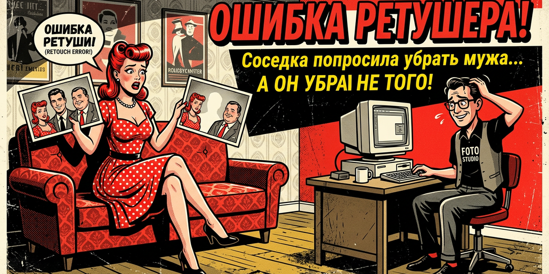 Соседка попросила фотошопера убрать мужа с фото — он убрал не того