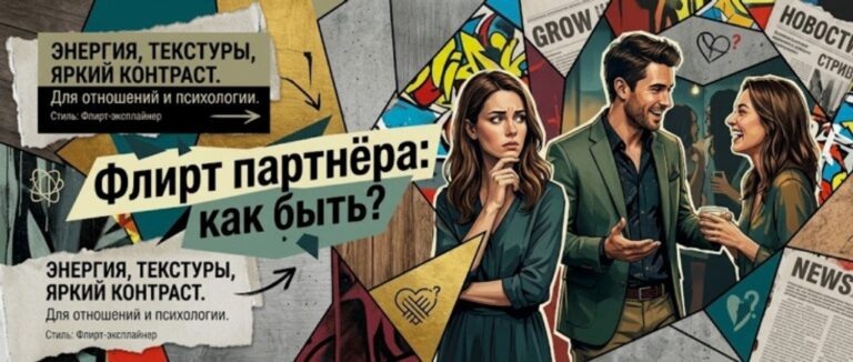    Иллюстрация к материалу: Флирт партнёра на публике: как реагировать, чтобы сохранить отношения и спокойствие в семье