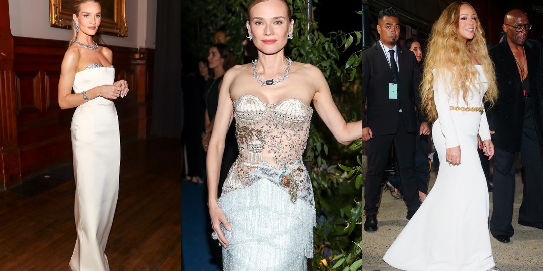 Роузи Хантингтон-Уайтли и Мэрайя Кэри на вечере в Нью-Йорке