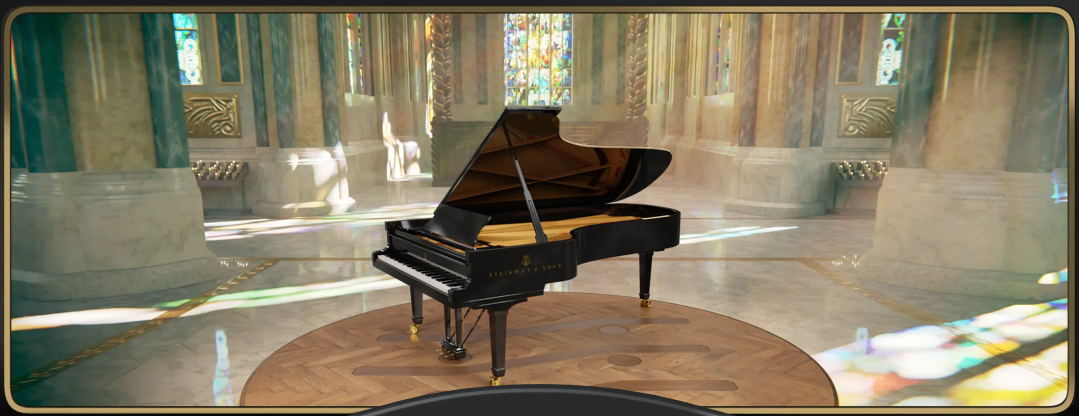 Виртуальный рояль в виртуальной комнате звучит с виртуальной реверберацией. Очень натурально звучит.