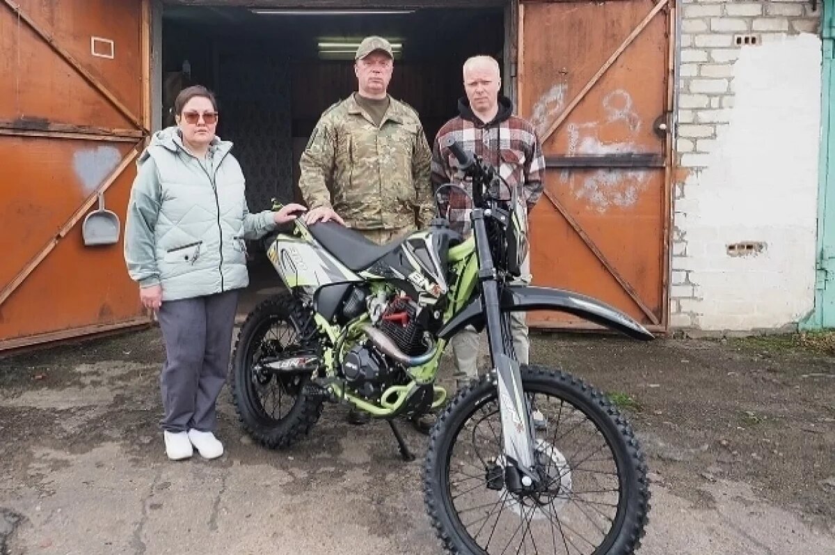    Мать погибшего бойца передала бригаде «БАРС-Брянск» мотоцикл сына