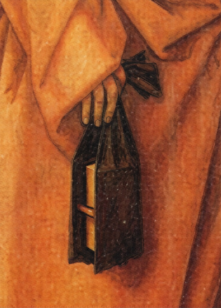 Поясная книга крупным планом. Ханс Хольбейн Старший. 1493. Введение во храм. (Деталь)