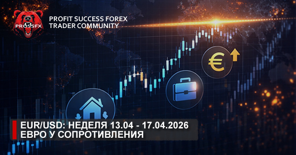 EURUSD неделя 13.04 - 17.04.2026: евро у сопротивления