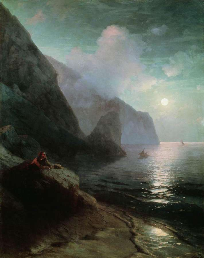 А. С. Пушкин в Крыму у Гурзуфских скал. 1880. 