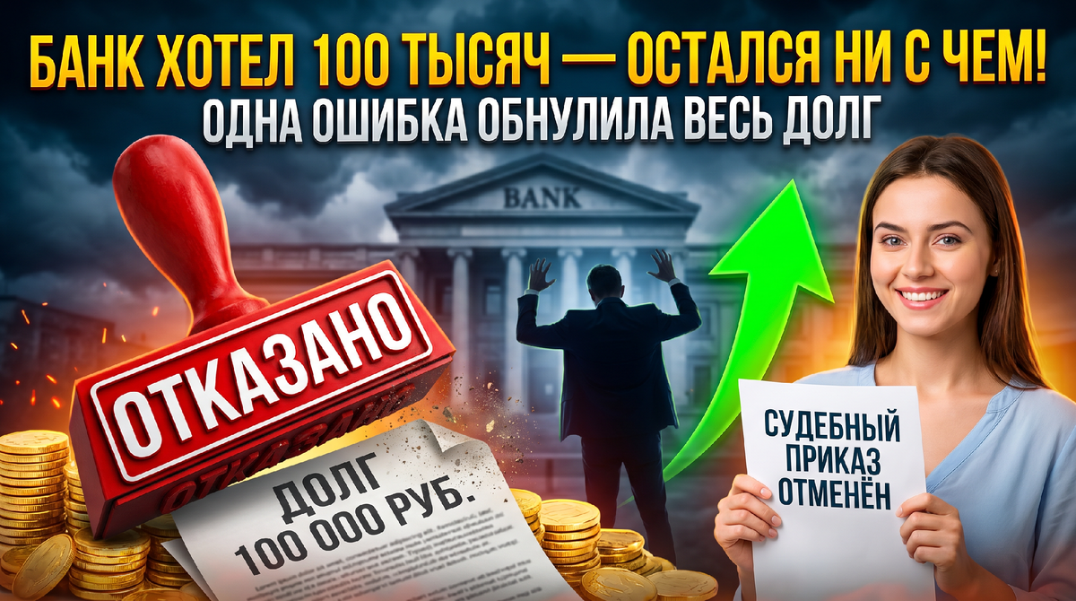 Банк хотел забрать 100 тысяч — остался ни с чем: как одна ошибка обнулила весь долг