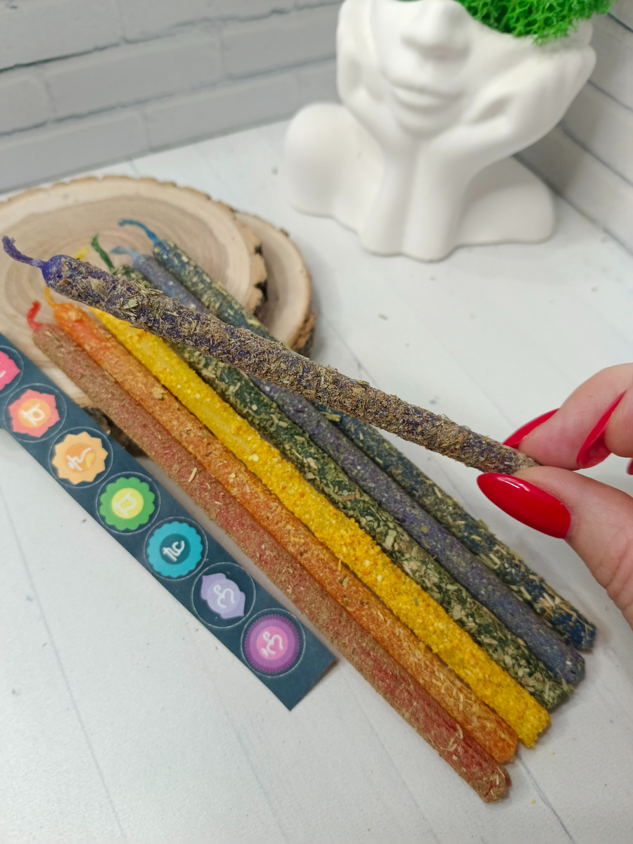 Чакровые травяные свечи