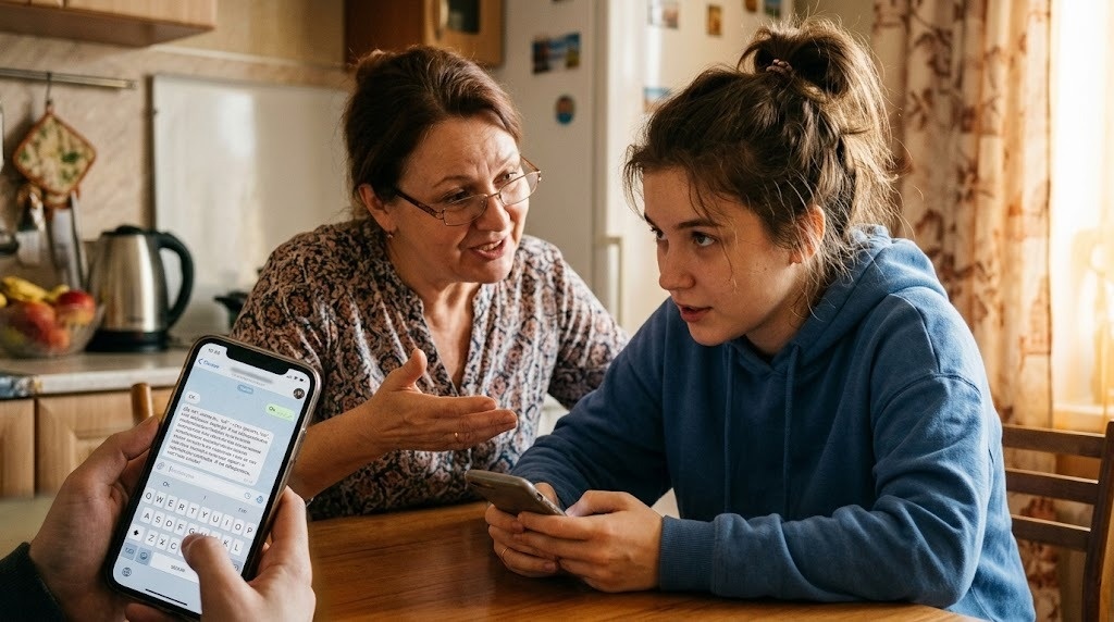 Вы тоже пишете «ок» маме