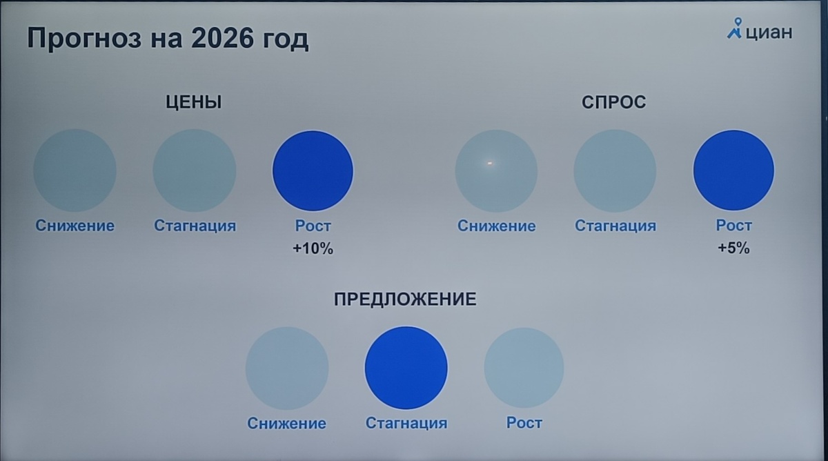 Фото слайда из выступления прдставителя Циан